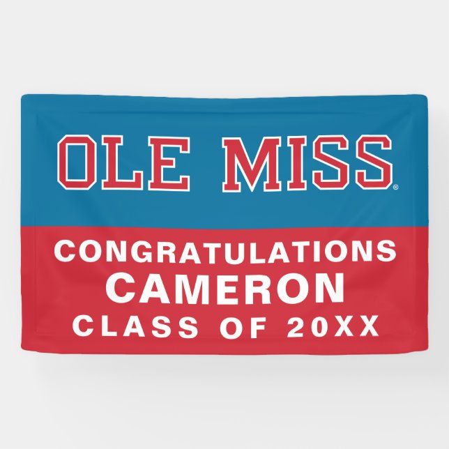 Banderoles Université du Mississippi | Ole Miss Wordmark (Horizontal)