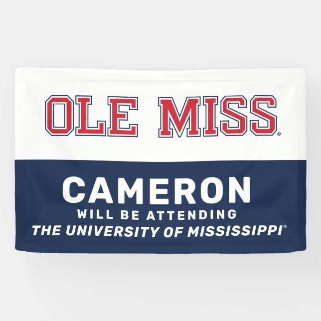 Banderoles Université du Mississippi | Ole Miss Wordmark (Horizontal)