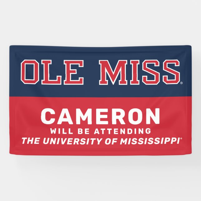 Banderoles Université du Mississippi | Ole Miss Wordmark (Horizontal)