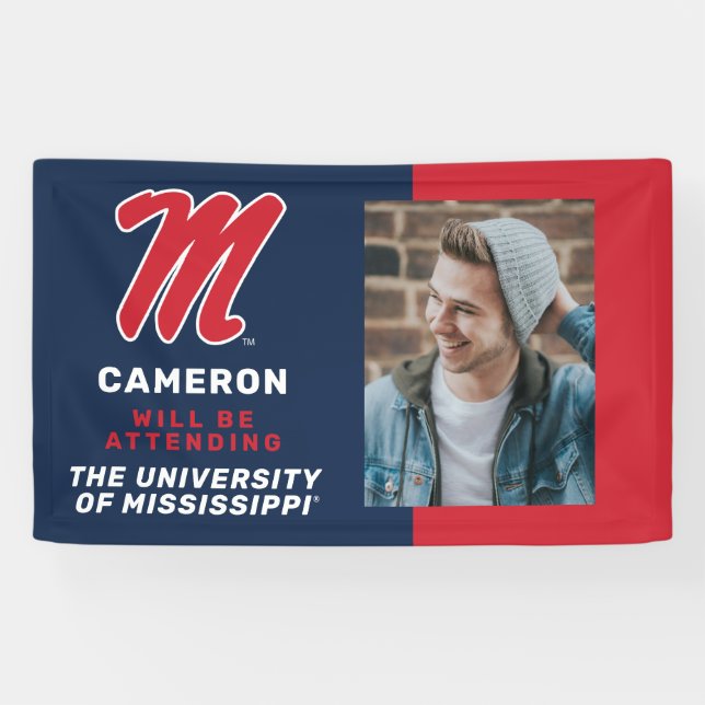 Banderoles Université du Mississippi | Script M (Horizontal)