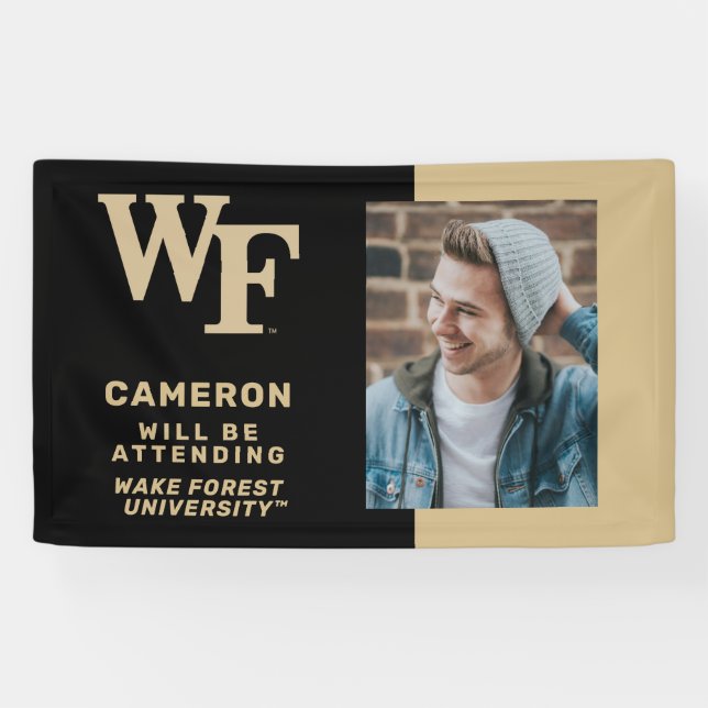 Banderoles Université Wake Forest | WF (Horizontal)