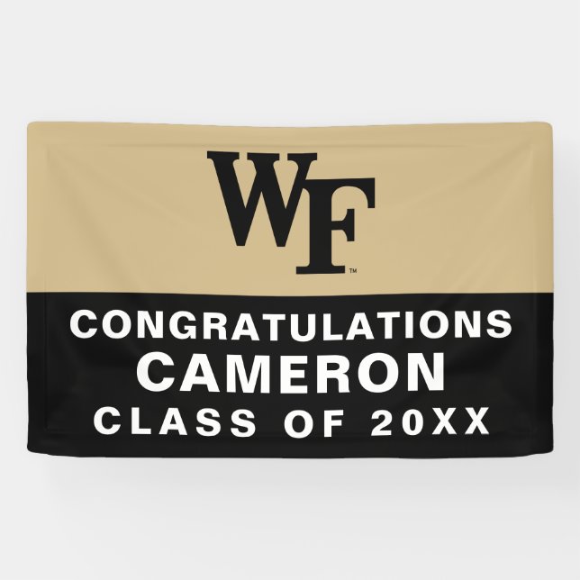 Banderoles Université Wake Forest | WF (Horizontal)