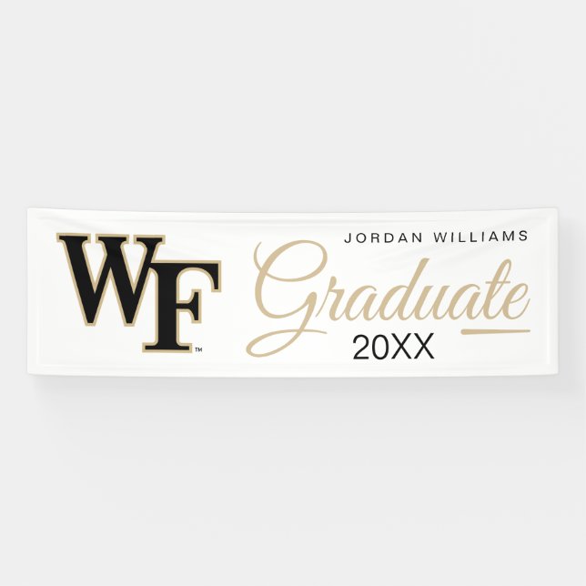 Banderoles Université Wake Forest | WF (Horizontal)