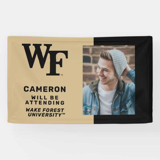 Banderoles Université Wake Forest | WF (Horizontal)