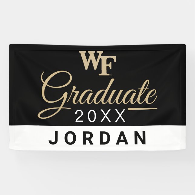 Banderoles Université Wake Forest | WF (Horizontal)