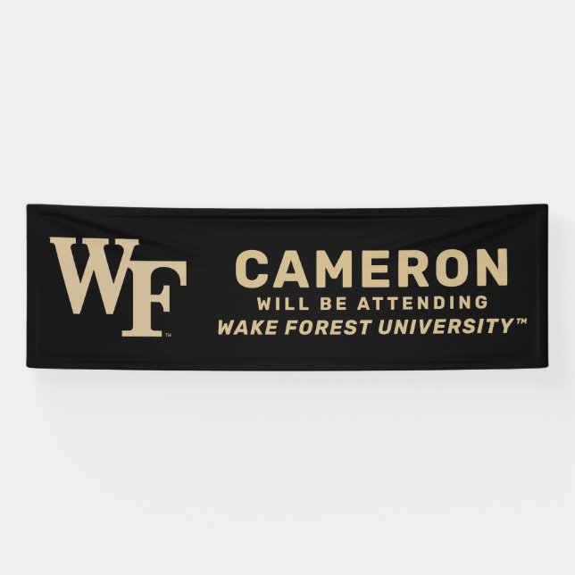 Banderoles Université Wake Forest | WF (Horizontal)