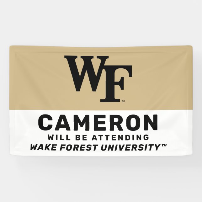 Banderoles Université Wake Forest | WF (Horizontal)