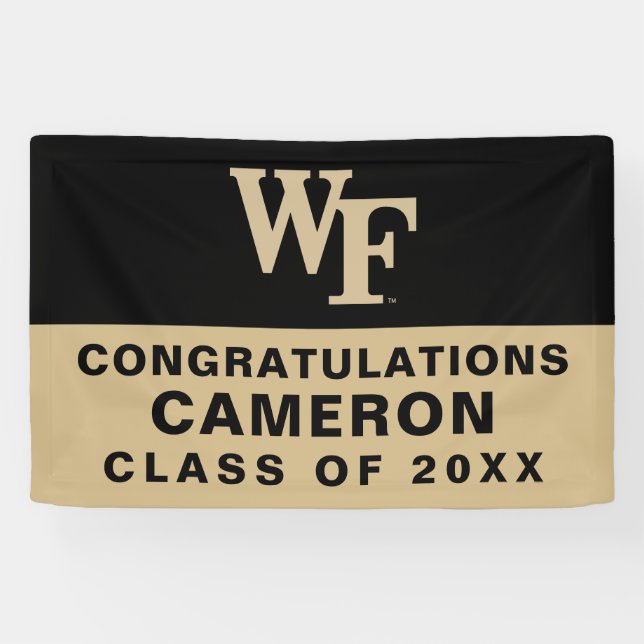 Banderoles Université Wake Forest | WF (Horizontal)