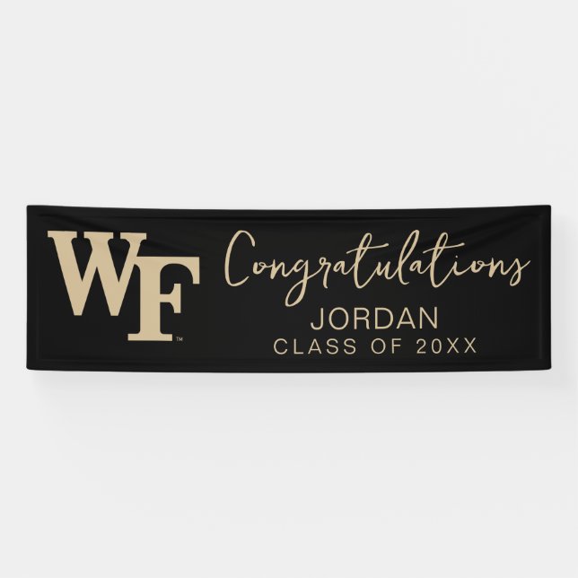Banderoles Université Wake Forest | WF (Horizontal)