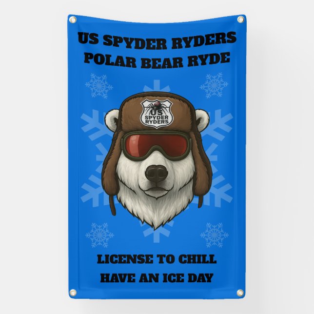 Banderoles US SPYDER RYDERS - Polar Bear Ryde Banner4 (Verticale)