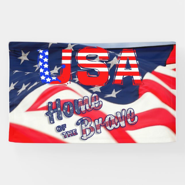 Banderoles USA Accueil du Brave (Horizontal)