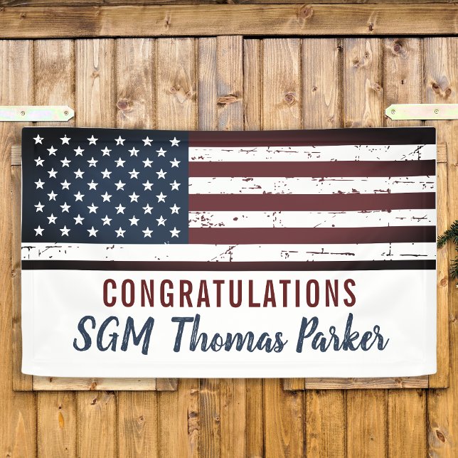 Banderoles USA American Flag Military Retirement Party (Créateur téléchargé)