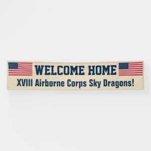 Banderoles USA Flag Desert Welcome Home Custom Banner