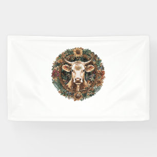 Banderoles Vache Cottagecore Vache Florale _1
