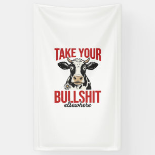 Banderoles Vache drôle ailleurs conception de t-shirt vintage