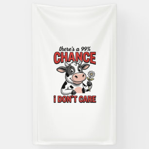 Banderoles Vache Drôle Chance Que Je M'en Fiche Vintage