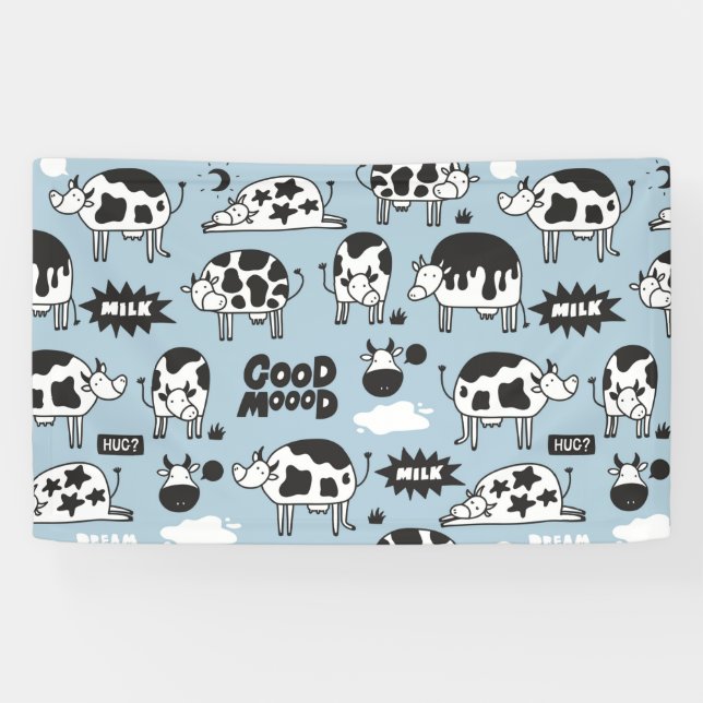Banderoles Vache et lait (Horizontal)