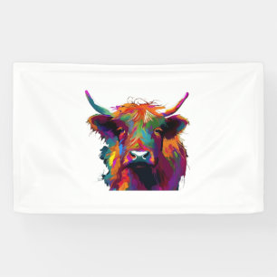 Banderoles Vache friésienne Holstein - Vache mignonne - Cadea