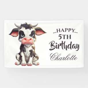 Banderoles Vache noire douce