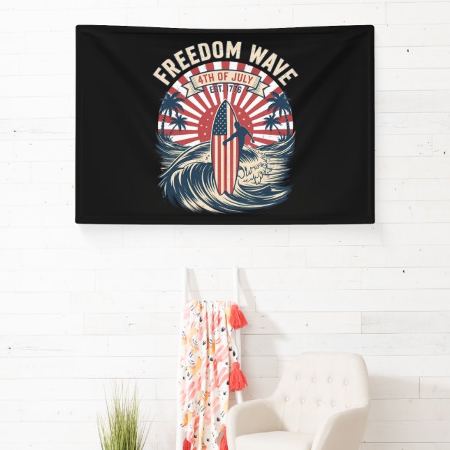 Banderoles Vague de liberté 4 juillet (Insitu)