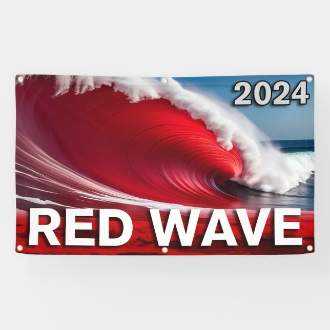Banderoles VAGUE ROUGE 2024 - Tsunami oculaire (Horizontal)