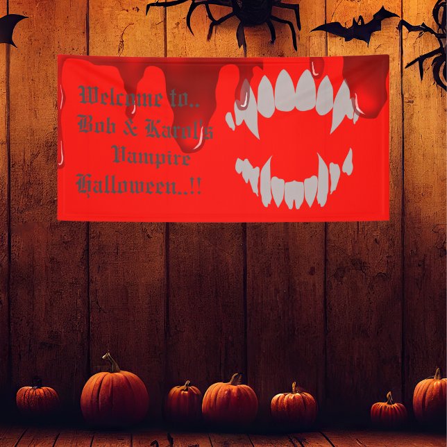 Banderoles Vampire Bite Halloween (Vampire Bite Halloween Party Banner)