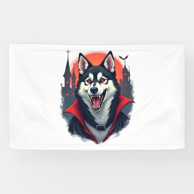 Banderoles Vampire Husky Bite (Horizontal)