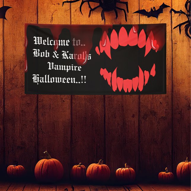 Banderoles Vampires Bite Halloween (Vampires Bite Halloween Party Banner)
