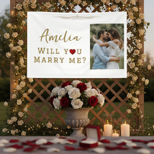 Banderoles Vas-tu m'épouser Photo de proposition romantique