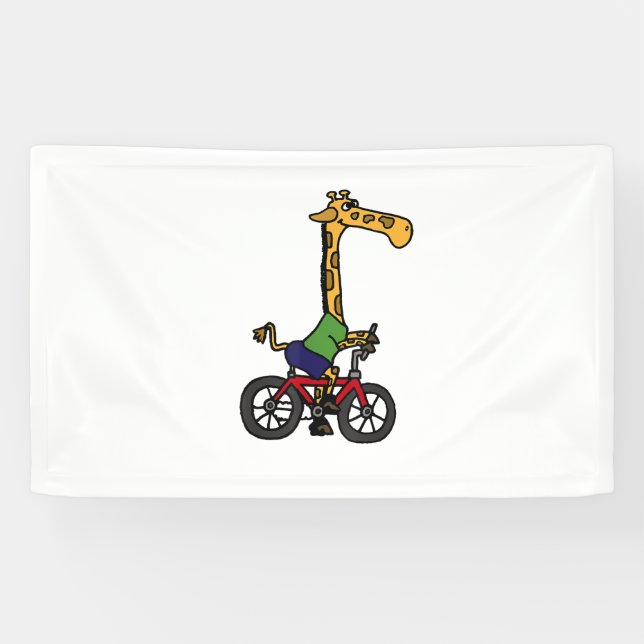 Banderoles Vélo cool Giraffe équitation (Horizontal)