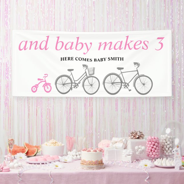 Banderoles Vélo rose (Fête)