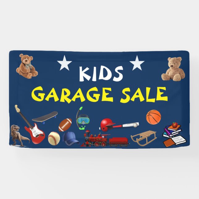 Banderoles Vente de garage pour enfants (Horizontal)