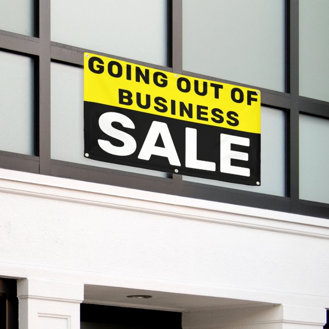 Banderoles Vente de liquidation totale Grand  (Bâtiment extérieur)