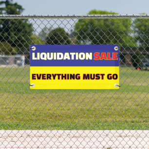Banderoles Vente de liquidation Tout doit partir Entreprise