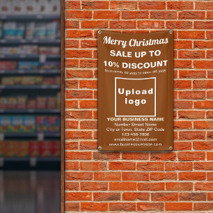 Banderoles Vente de Noël Entreprise Brown 2,5 pouces x 4 pouc