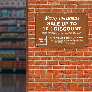 Banderoles Vente de Noël Entreprise Brown Rectangle 4’ x 2,5’