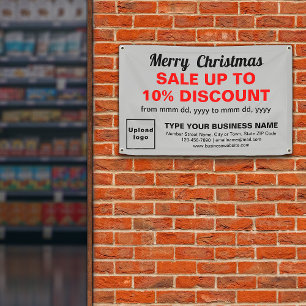 Banderoles Vente de Noël Rectangle gris d'entreprise 4’ x 2,5