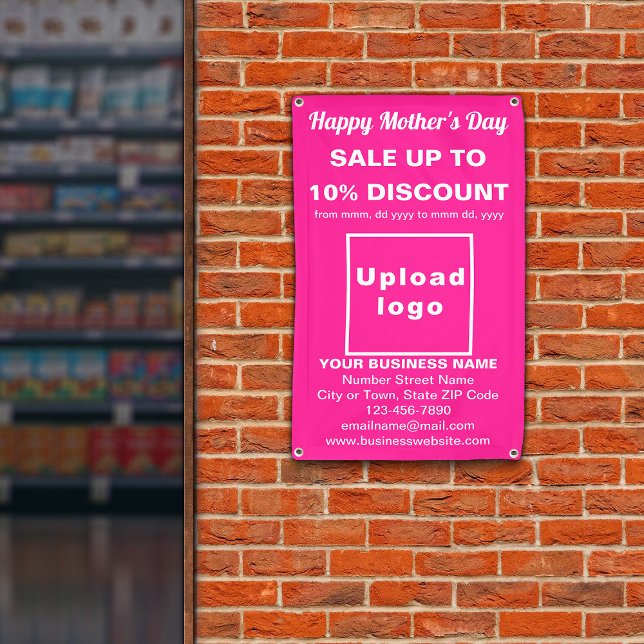 Banderoles Vente Fête des Mères Business Pink 2,5’ x 4’ Banni (Créateur téléchargé)