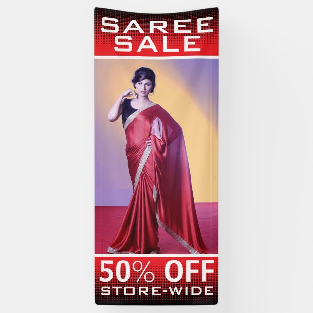 Banderoles Vente indienne faite sur commande de Saree de mode (Vertical)
