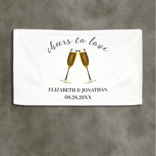 Banderoles Verres à champagne pour À l'amour
