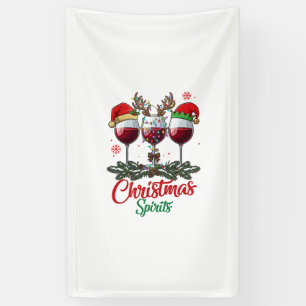 Banderoles Verres à vin Esprits de Noël Renne Andouillers Pi