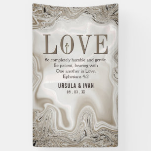 Banderoles Verset d'amour des Écritures Éphésiens 4:2 Mariage