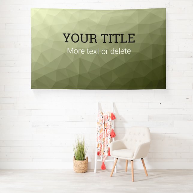 Banderoles Vert de l'armée géométrique maille Triangle texte  (Insitu)