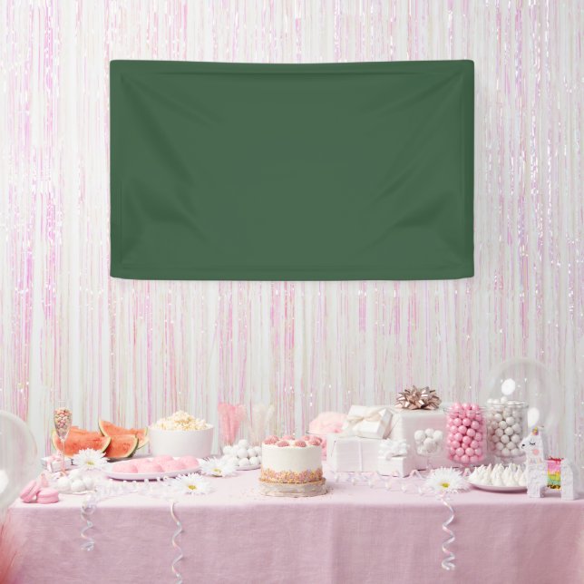 Banderoles Vert émeraude foncé uni (Fête)