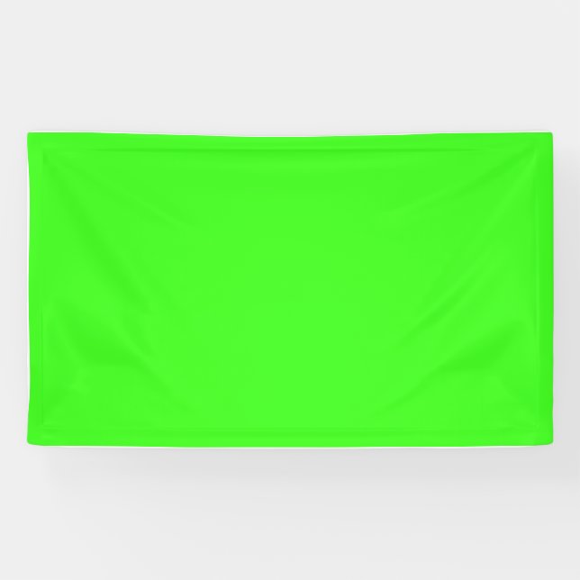 Banderoles vert néon couleur (Horizontal)