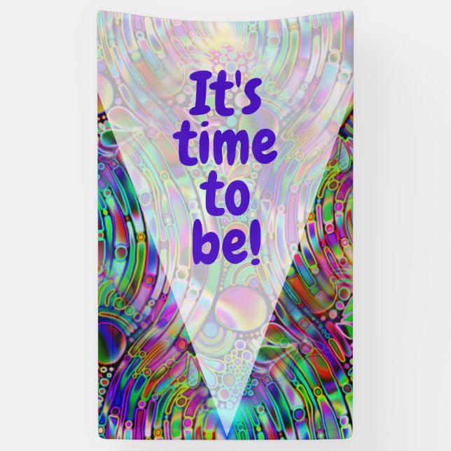 Banderoles Very colorfully abstract forms art 1 (Vertical)