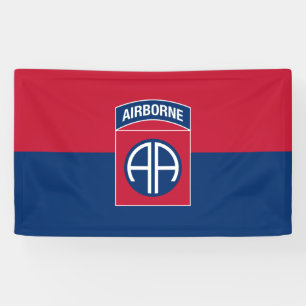 Banderoles Vétéran militaire du drapeau de la 82e division aé
