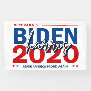 Banderoles Vétérans pour la campagne électorale de Biden Harr