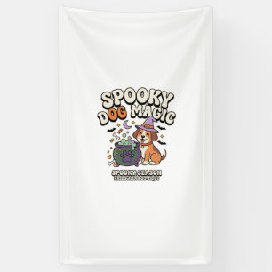 Banderoles Vibes de magie de chien d'Halloween