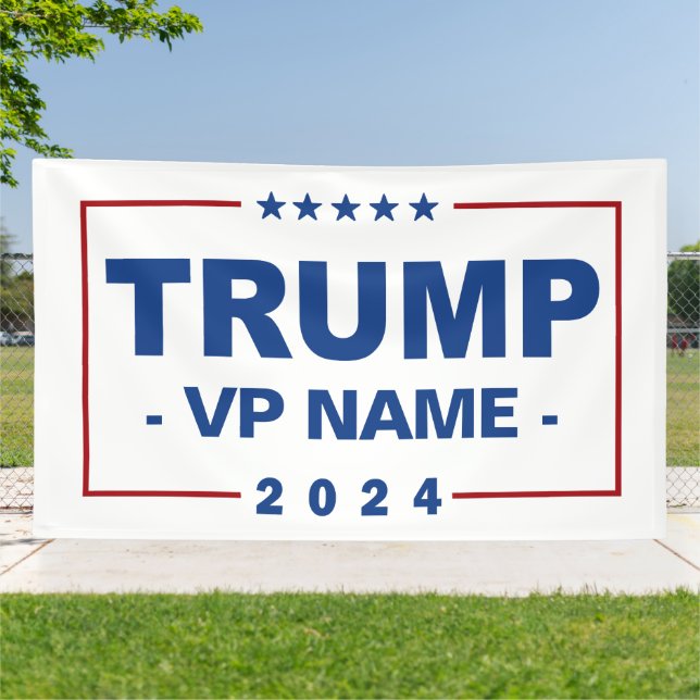 Banderoles Vice-président Trump 2024 sur mesure (Dehors)